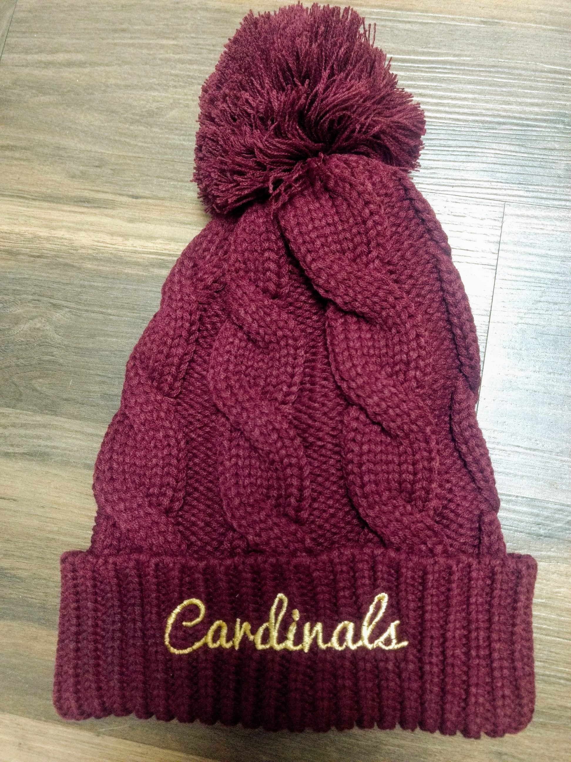 Cardinals Chunk Twist Knit Beanie With Cuff