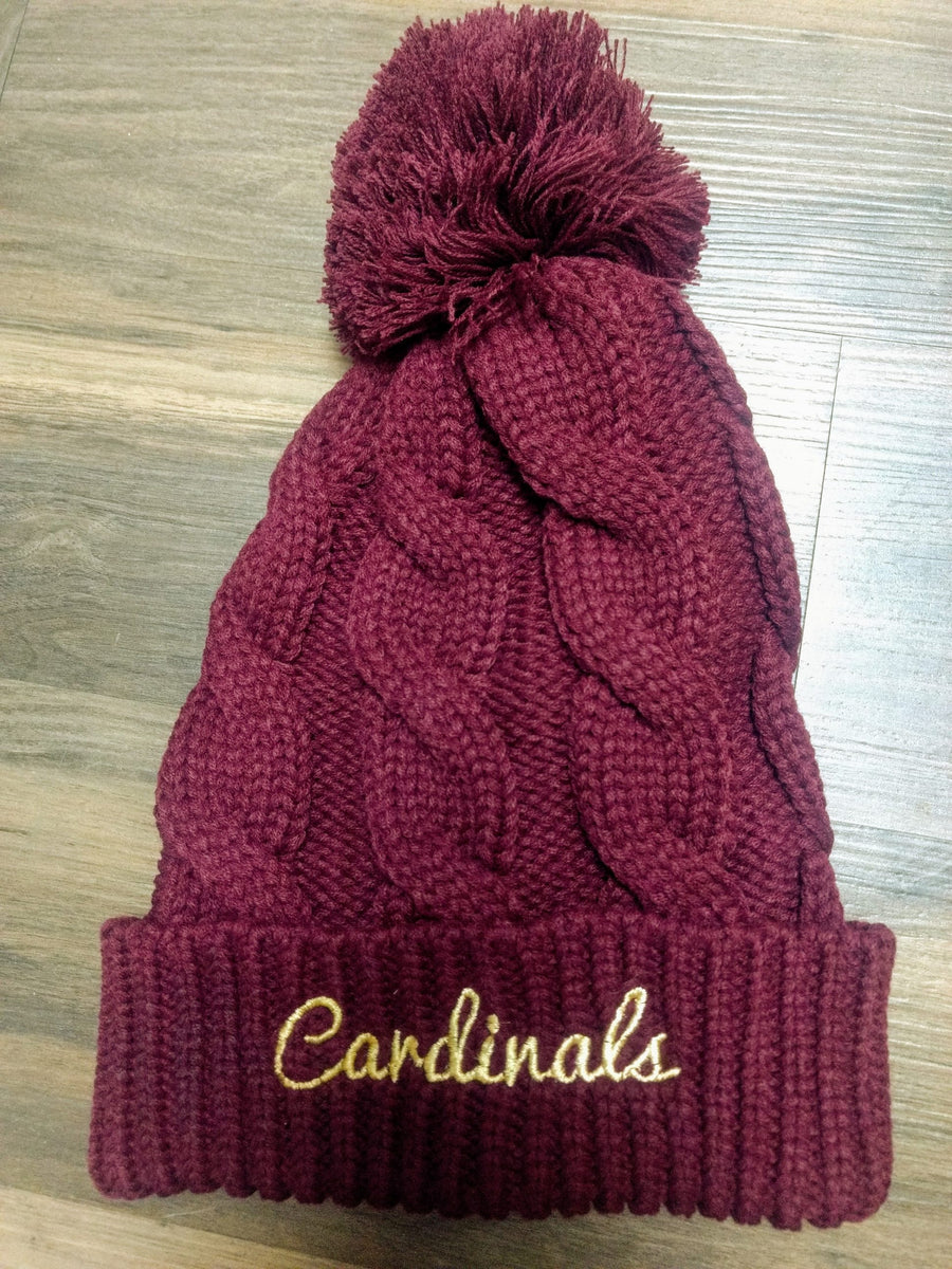 The Cardinals Beanie with Yarn Pom