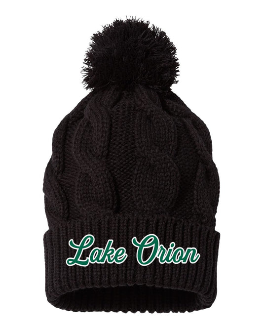 Lake Orion Chunk Twist Knit Beanie With Cuff