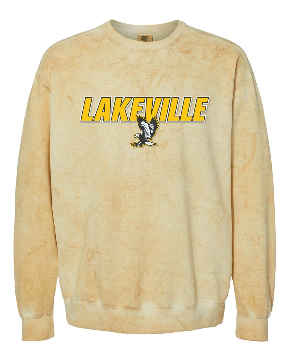 Lakeville Italic Over Logo Colorblast Crewneck Sweatshirt