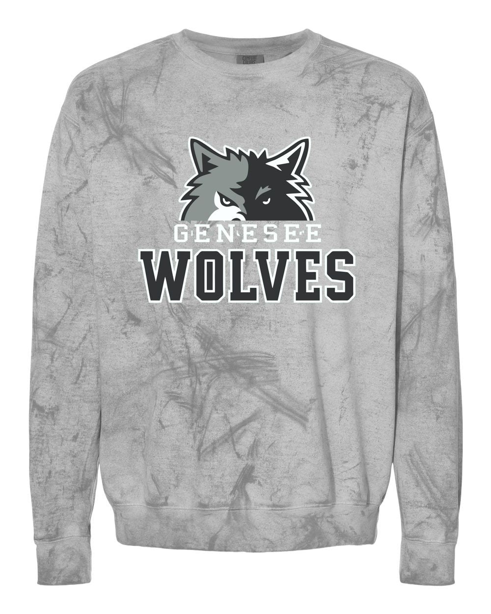 Genesee Wolves Colorblast Crewneck Sweatshirt -GWPTO