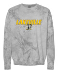 Lakeville Italic Over Logo Colorblast Crewneck Sweatshirt