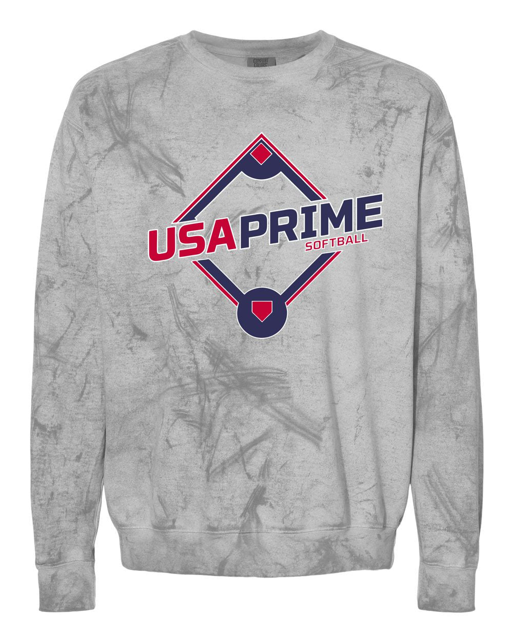 USA Prime Softball Colorblast Crewneck Sweatshirt