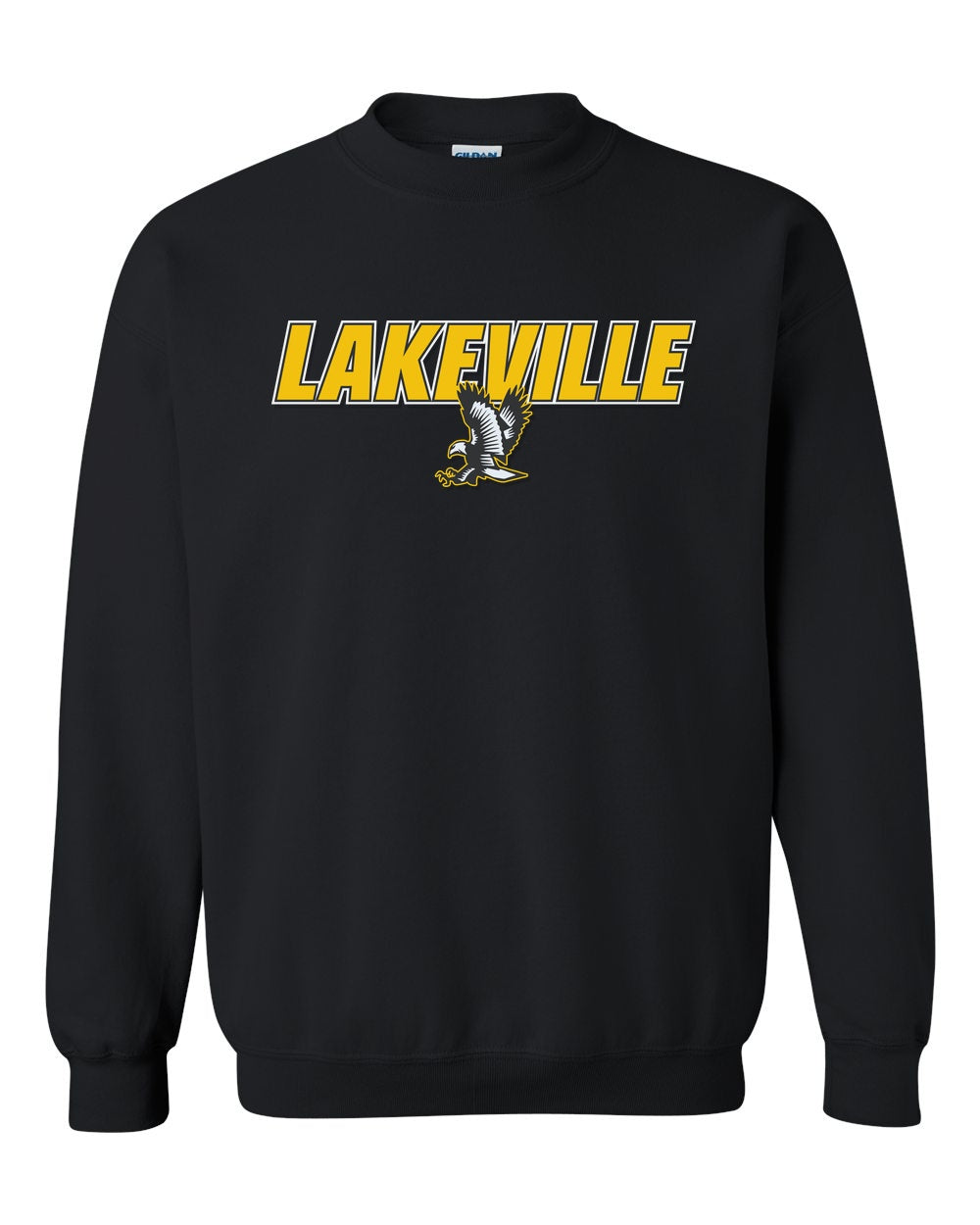 Lakeville Italic Over Logo Basic Crew Sweatshirt