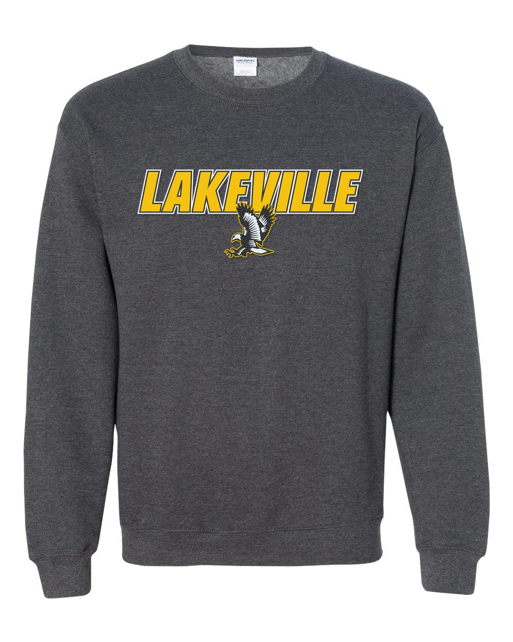 Lakeville Italic Over Logo Basic Crew Sweatshirt