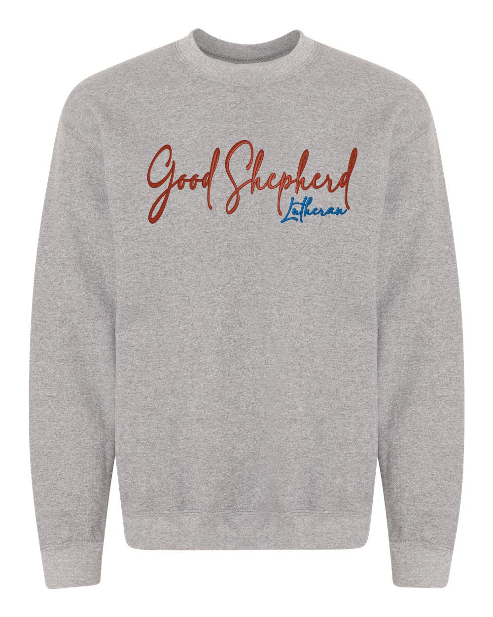 Good Shepherd Lutheran Church & School Script Basic Crew Sweatshirt