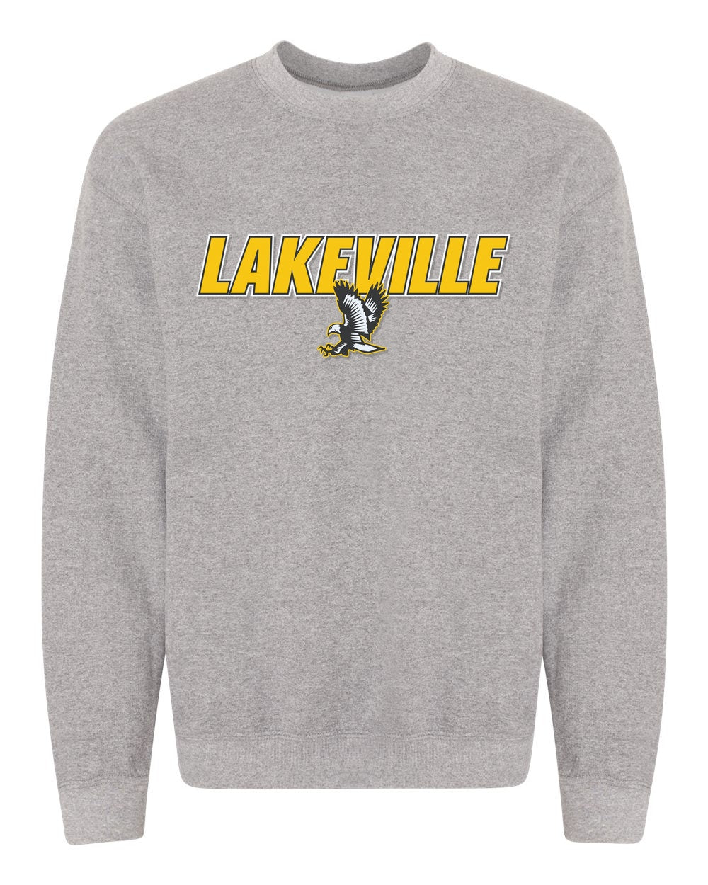 Lakeville Italic Over Logo Basic Crew Sweatshirt