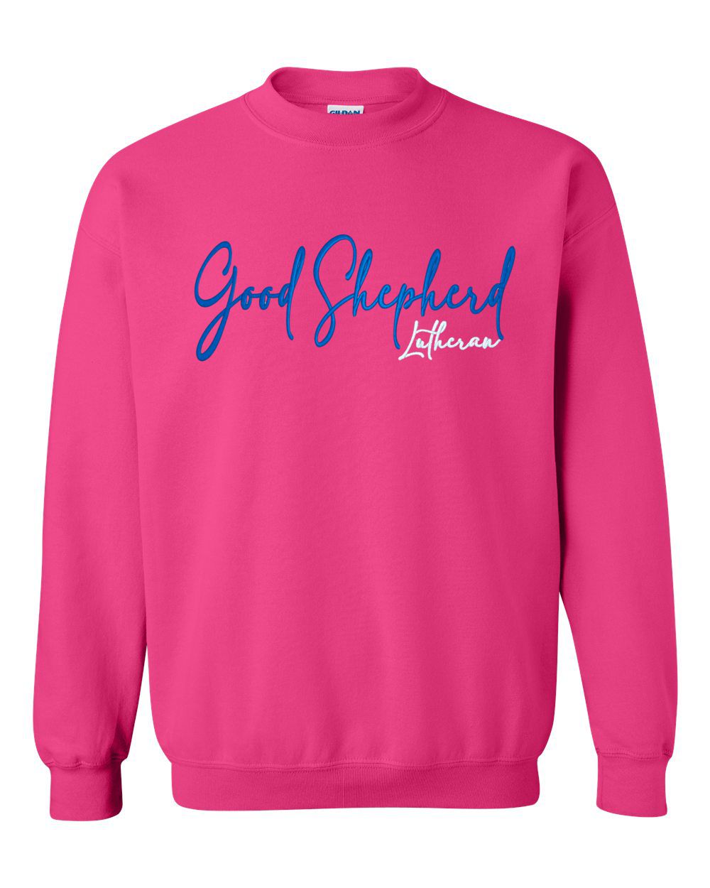 Good Shepherd Lutheran Church & School Script Basic Crew Sweatshirt