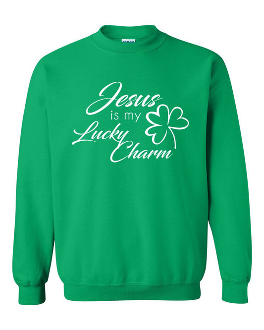 Jesus is My Lucky Charm Crew Sweatshirt