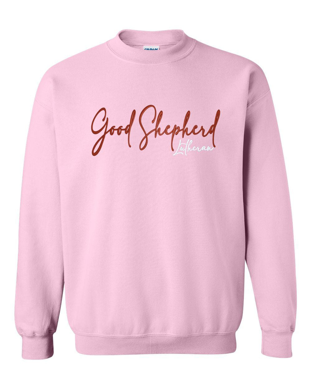 Good Shepherd Lutheran Church & School Script Basic Crew Sweatshirt