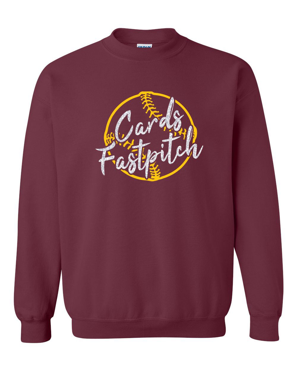 Cards Fastpitch Glitter Crew Sweatshirt