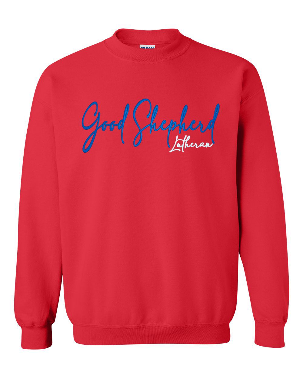 Good Shepherd Lutheran Church & School Script Basic Crew Sweatshirt