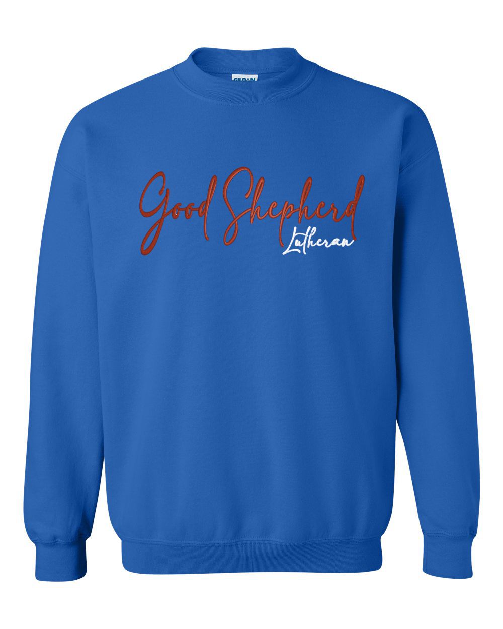Good Shepherd Lutheran Church & School Script Basic Crew Sweatshirt