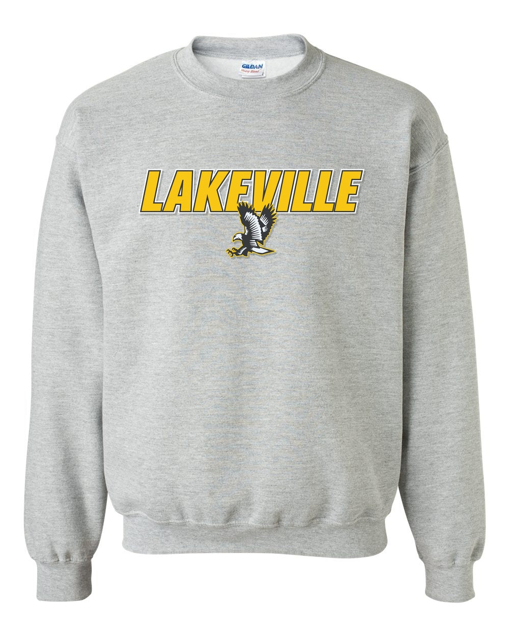 Lakeville Italic Over Logo Basic Crew Sweatshirt
