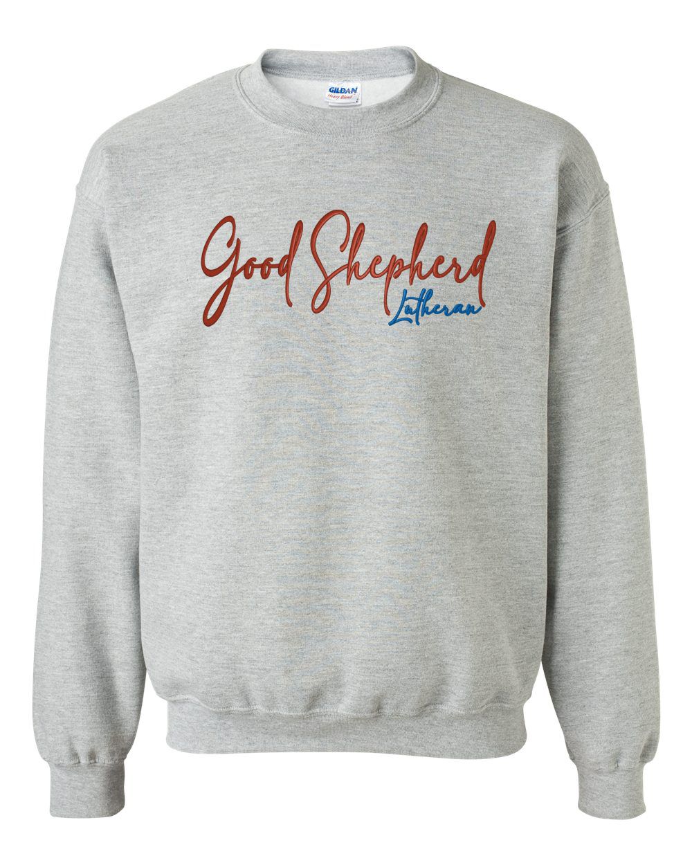 Good Shepherd Lutheran Church & School Script Basic Crew Sweatshirt