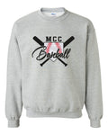 Mott CC Baseball Script Glitter Crew Sweatshirt