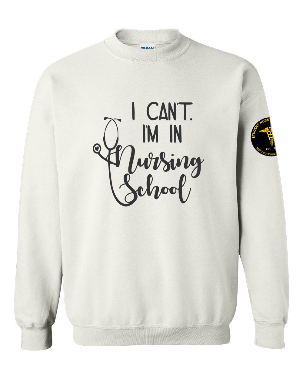 Mott CC Nursing Basic Crew - I Can't I'm In Nursing School