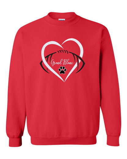 Grand Blanc Football Glitter Crew Sweatshirt