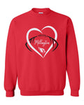 Millington Football Glitter Crew Sweatshirt