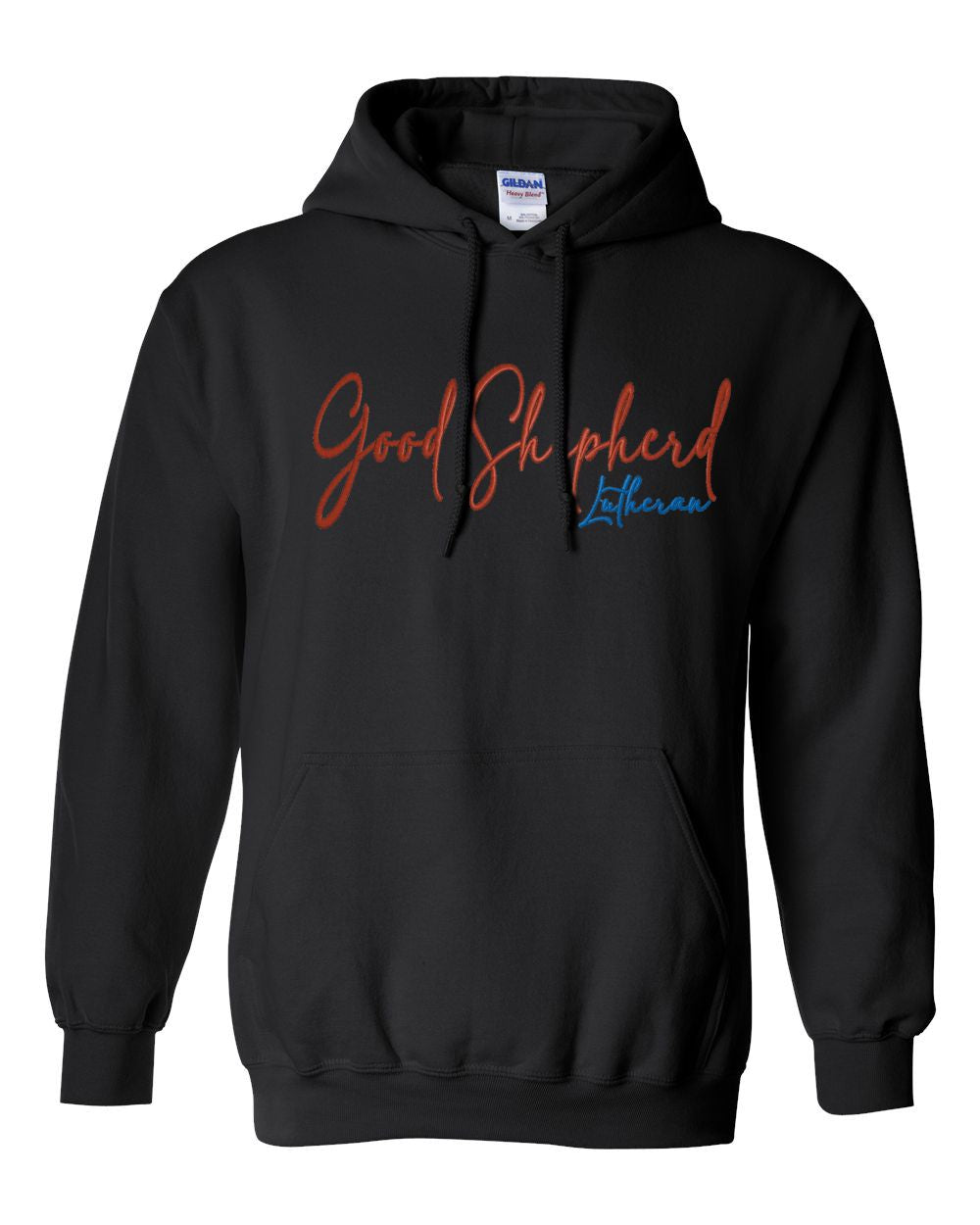 Good Shepherd Lutheran Church & School Script Basic Hooded Sweatshirt