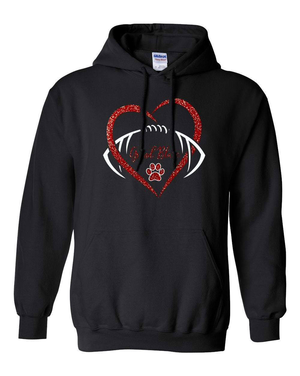 Grand Blanc Football Glitter Hoodie