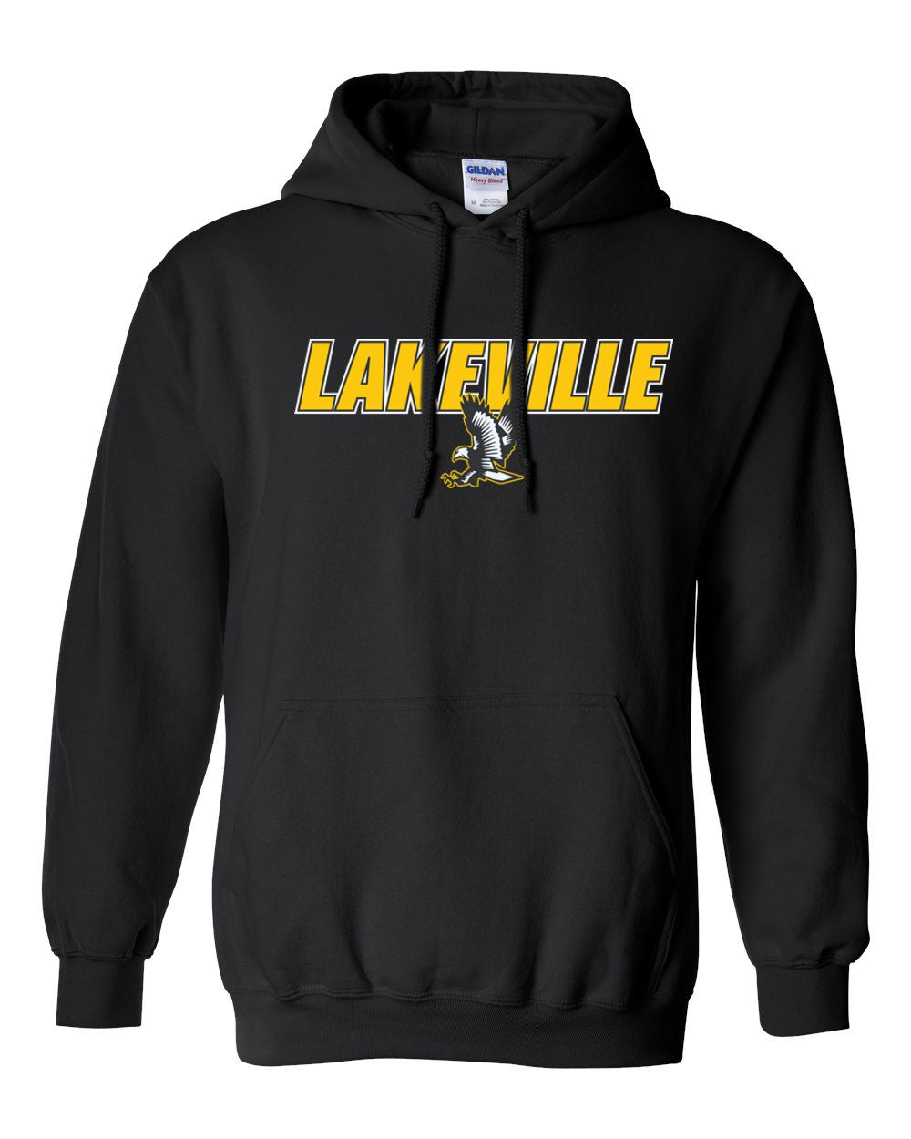 Lakeville Italic Over Logo Basic Hooded Sweatshirt
