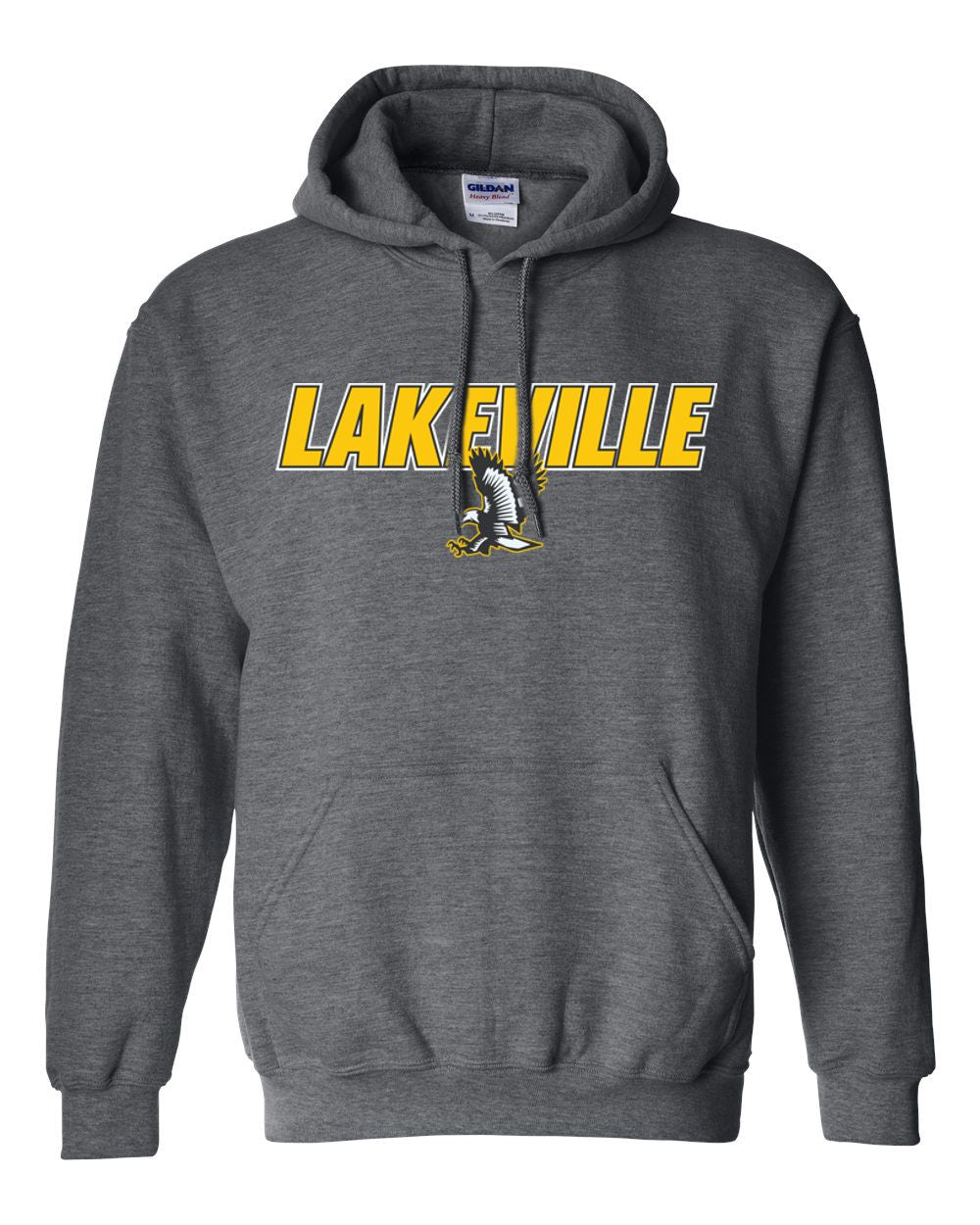 Lakeville Italic Over Logo Basic Hooded Sweatshirt