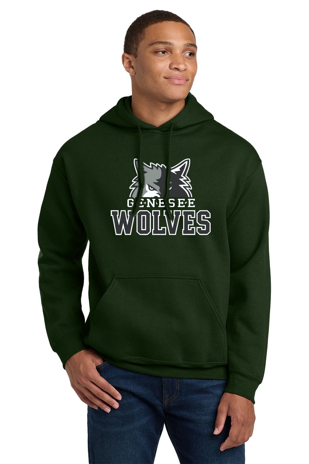 Genesee Wolves  Basic Hooded Sweatshirt -GWPTO