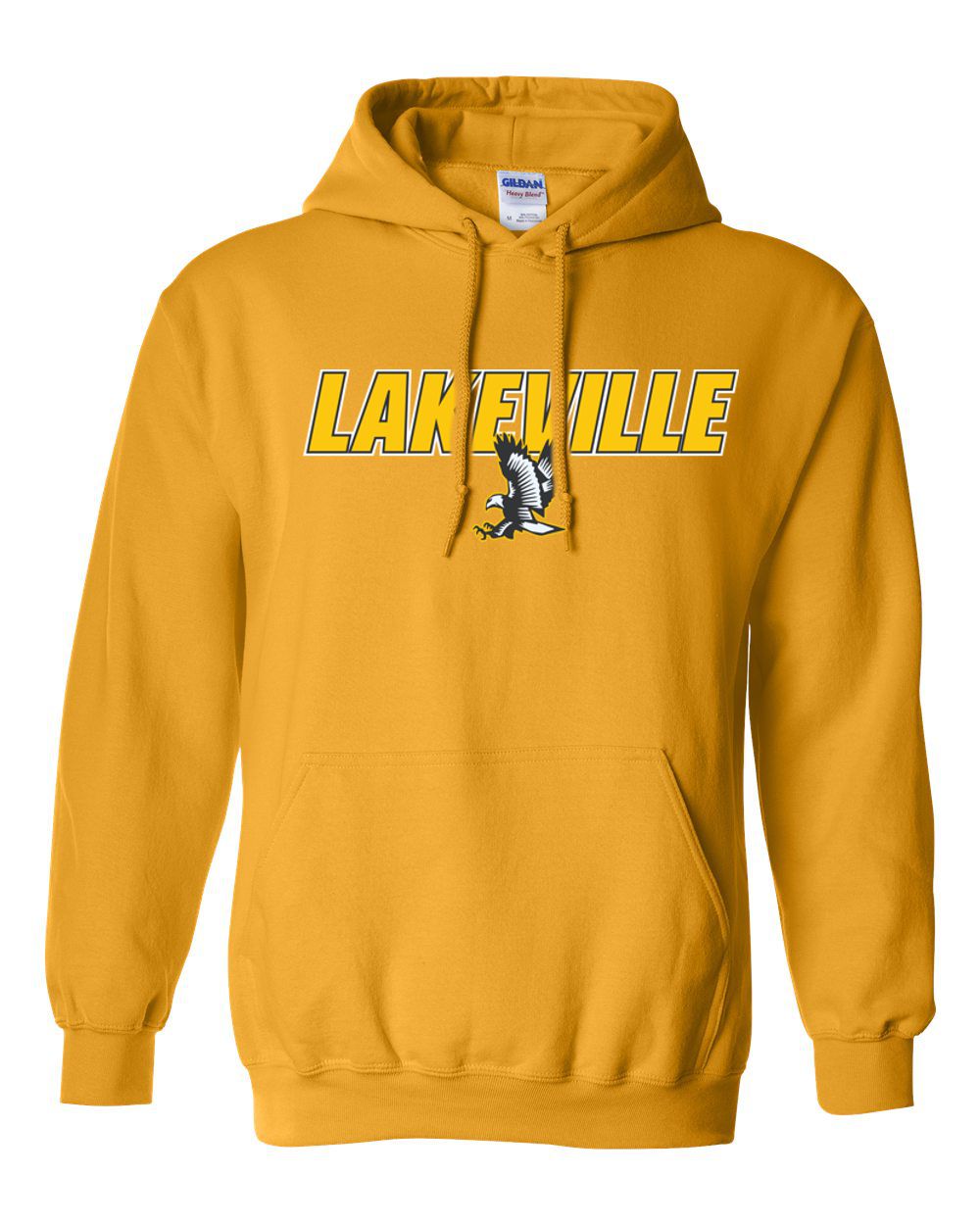 Lakeville Italic Over Logo Basic Hooded Sweatshirt