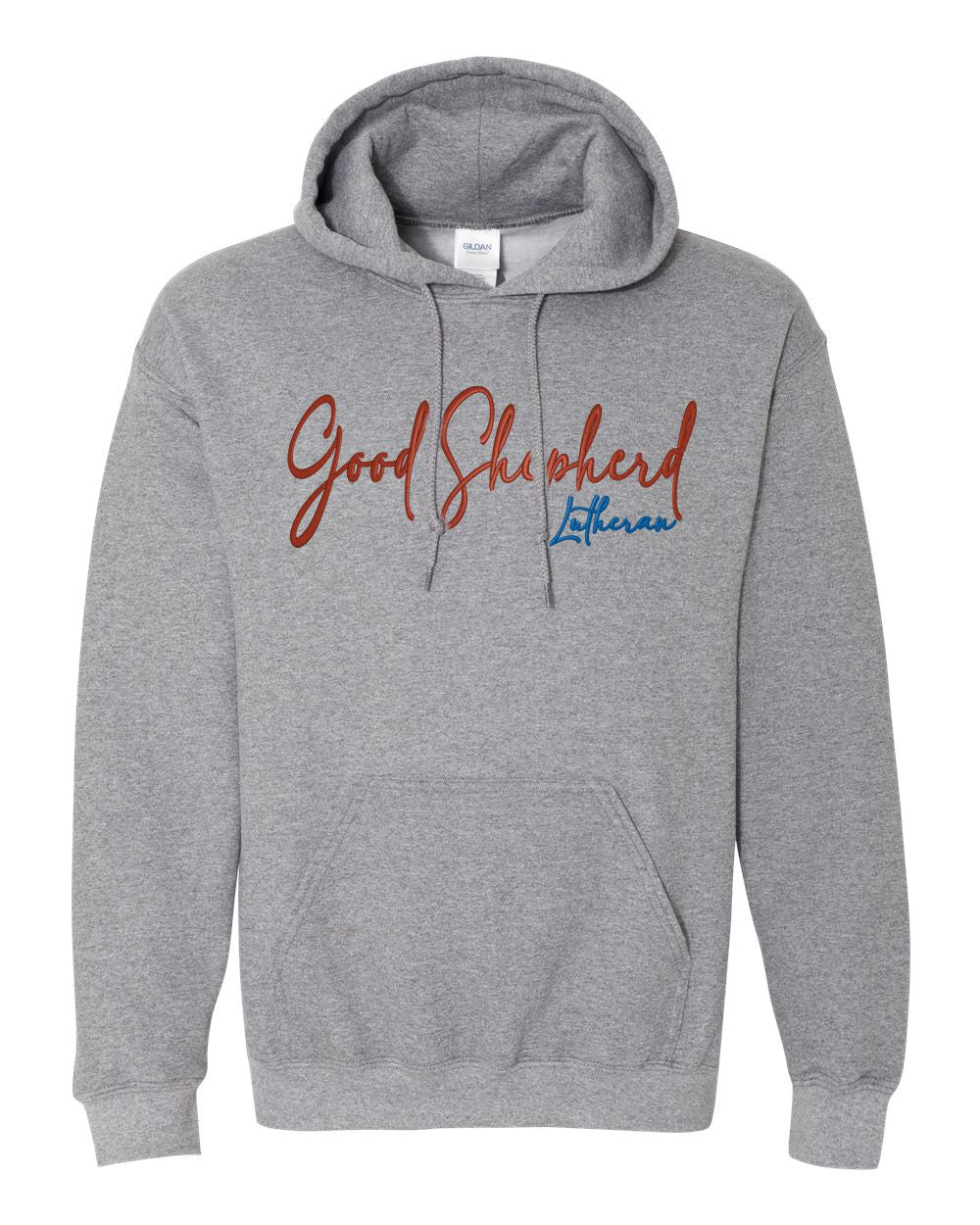 Good Shepherd Lutheran Church & School Script Basic Hooded Sweatshirt