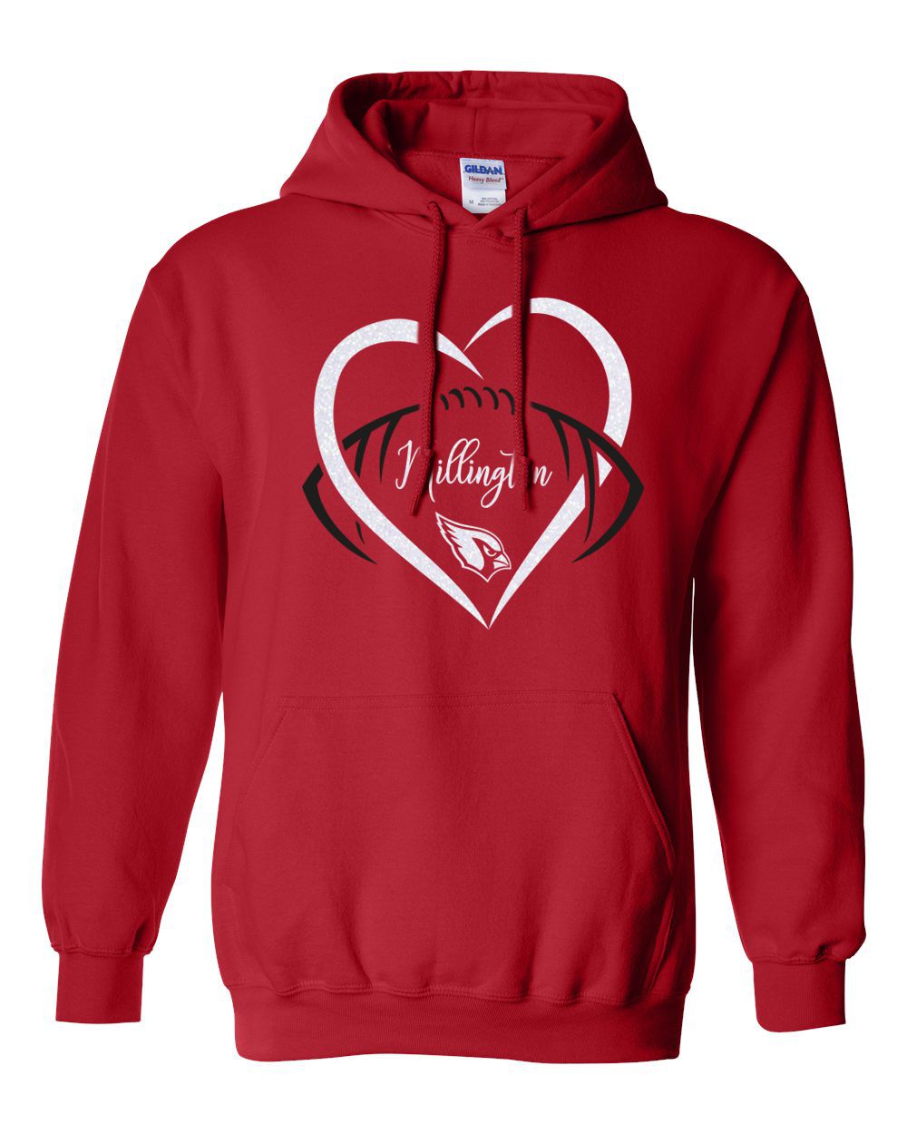 Millington Football Glitter Hoodie