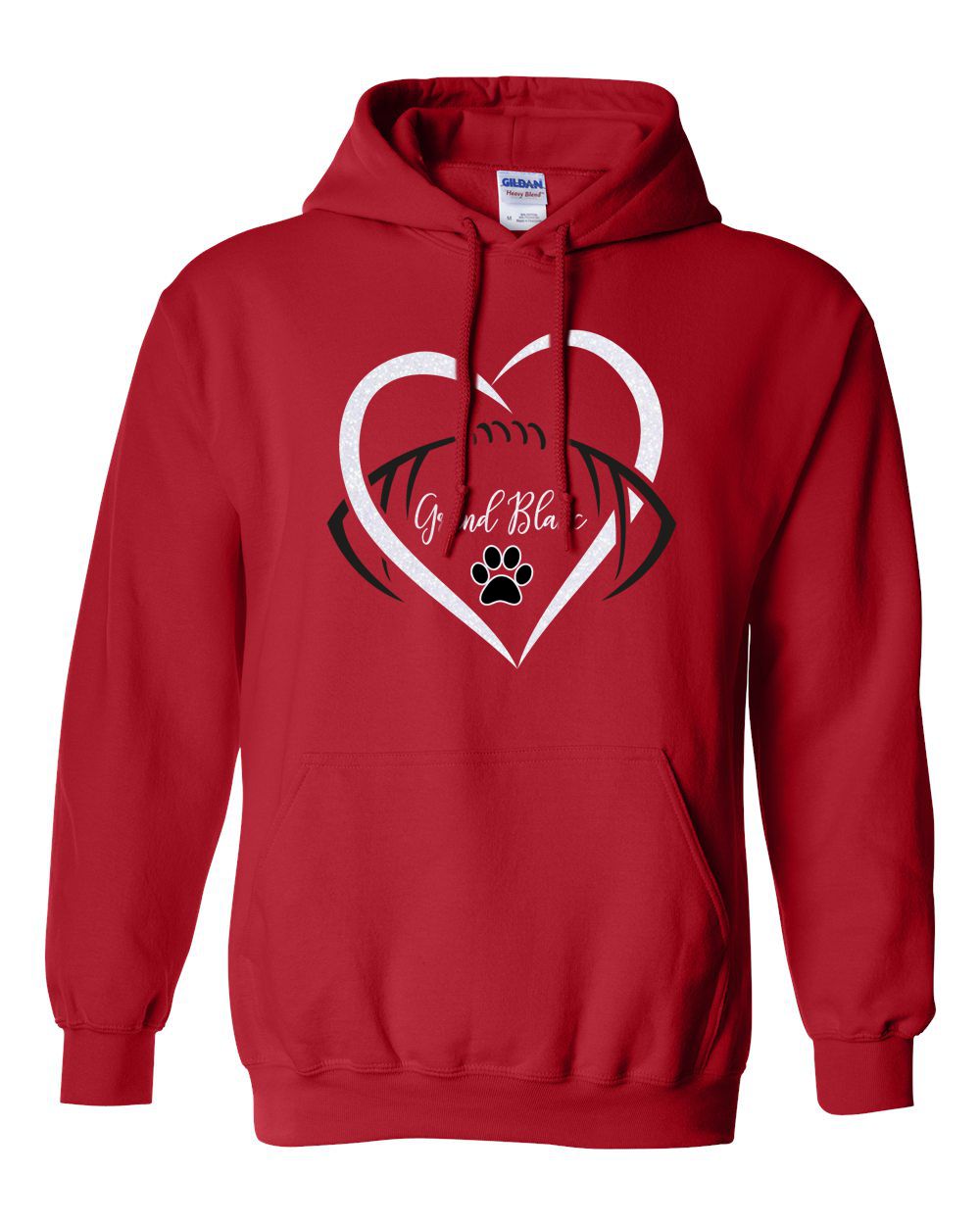 Grand Blanc Football Glitter Hoodie