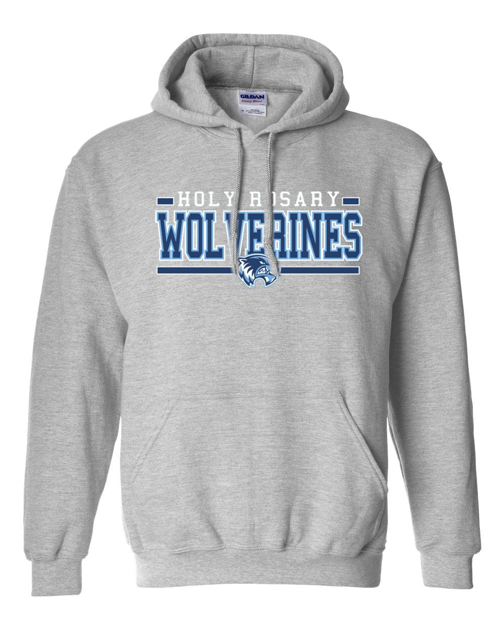 Holy Rosary Basic Grey Hooded Sweatshirt