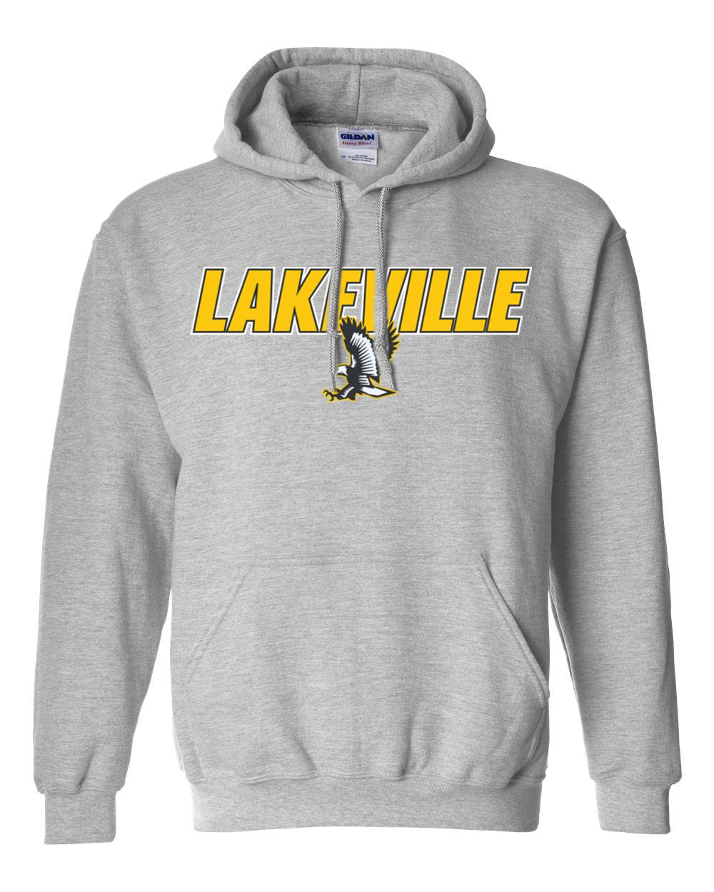 Lakeville Italic Over Logo Basic Hooded Sweatshirt