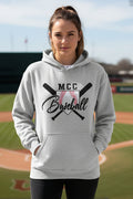 Mott CC Baseball Script Glitter Basic Hood