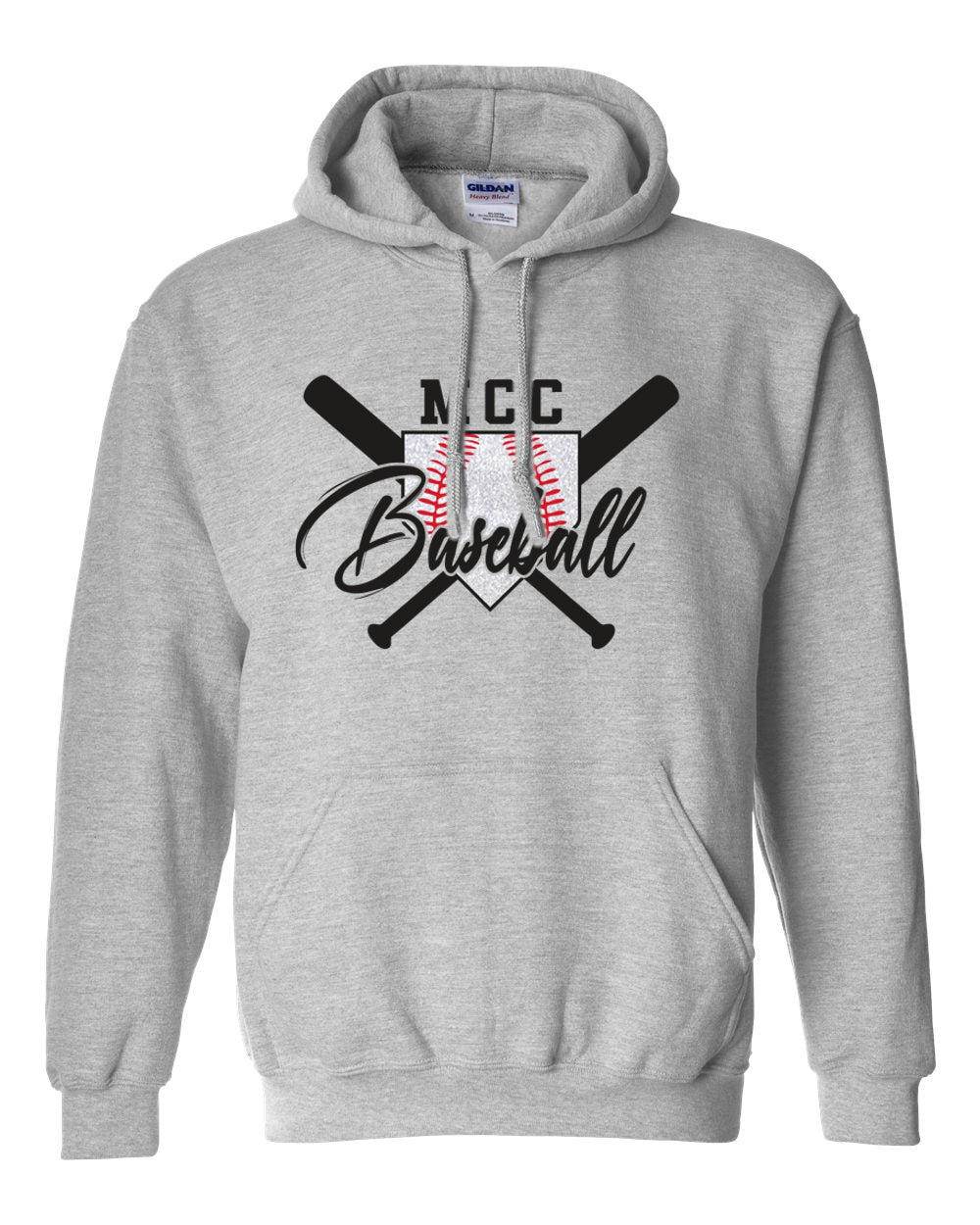 Mott CC Baseball Script Glitter Basic Hood