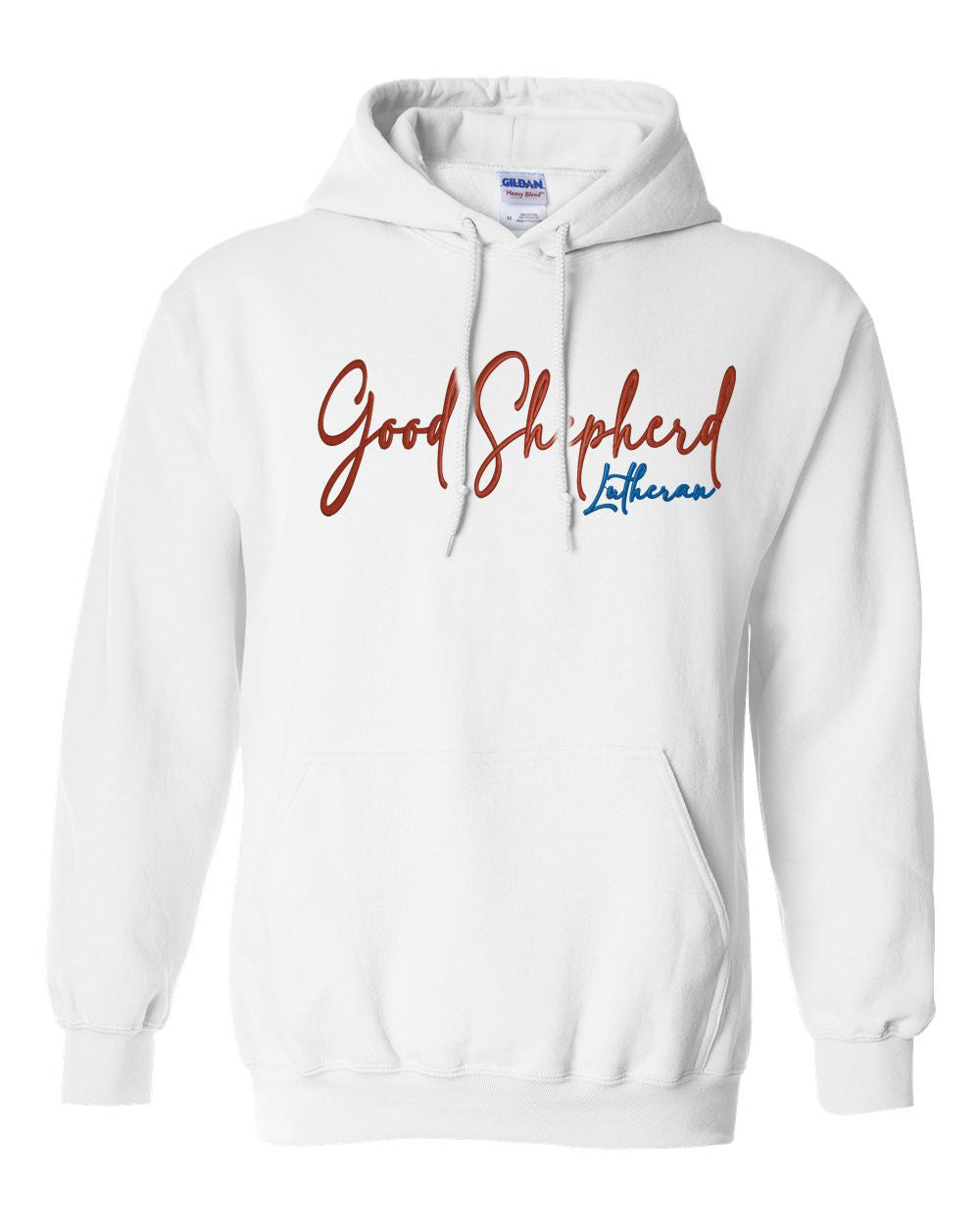 Good Shepherd Lutheran Church & School Script Basic Hooded Sweatshirt