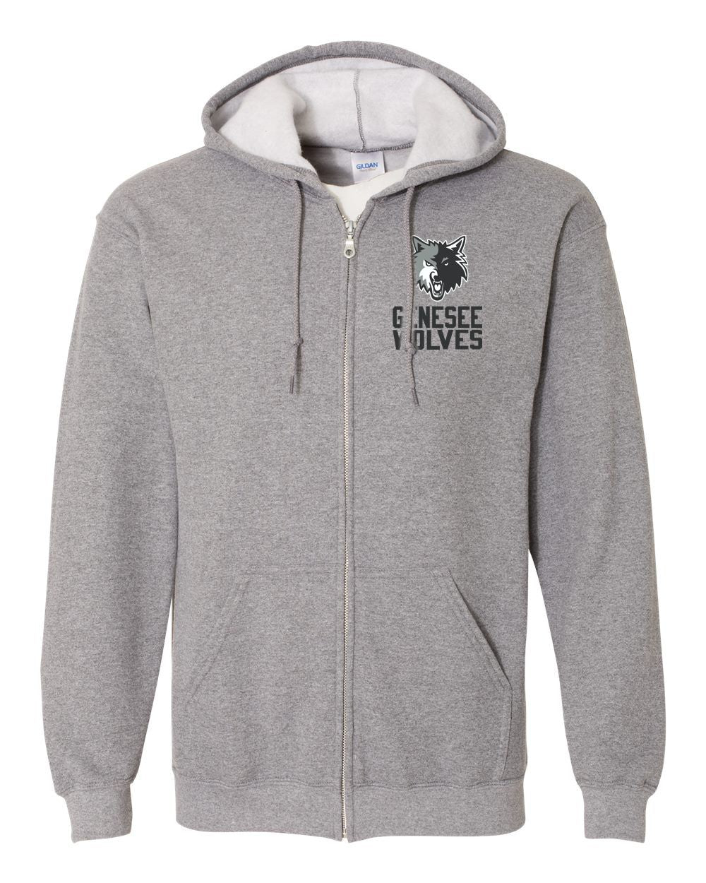 Genesee Wolves Embroidered Full Zip Jacket - GWPTO