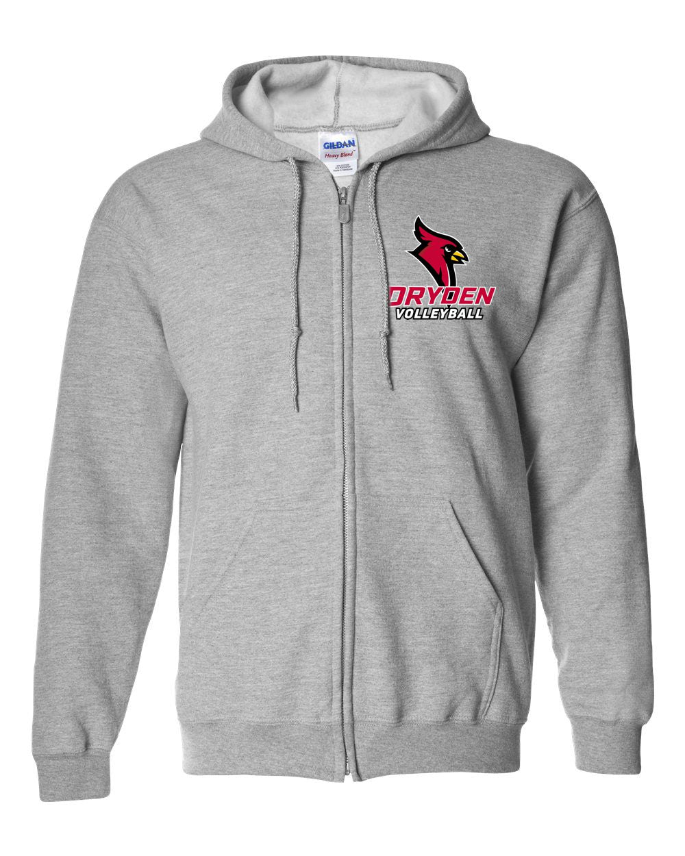 Dryden Volleyball Embroidered Full Zip Jacket