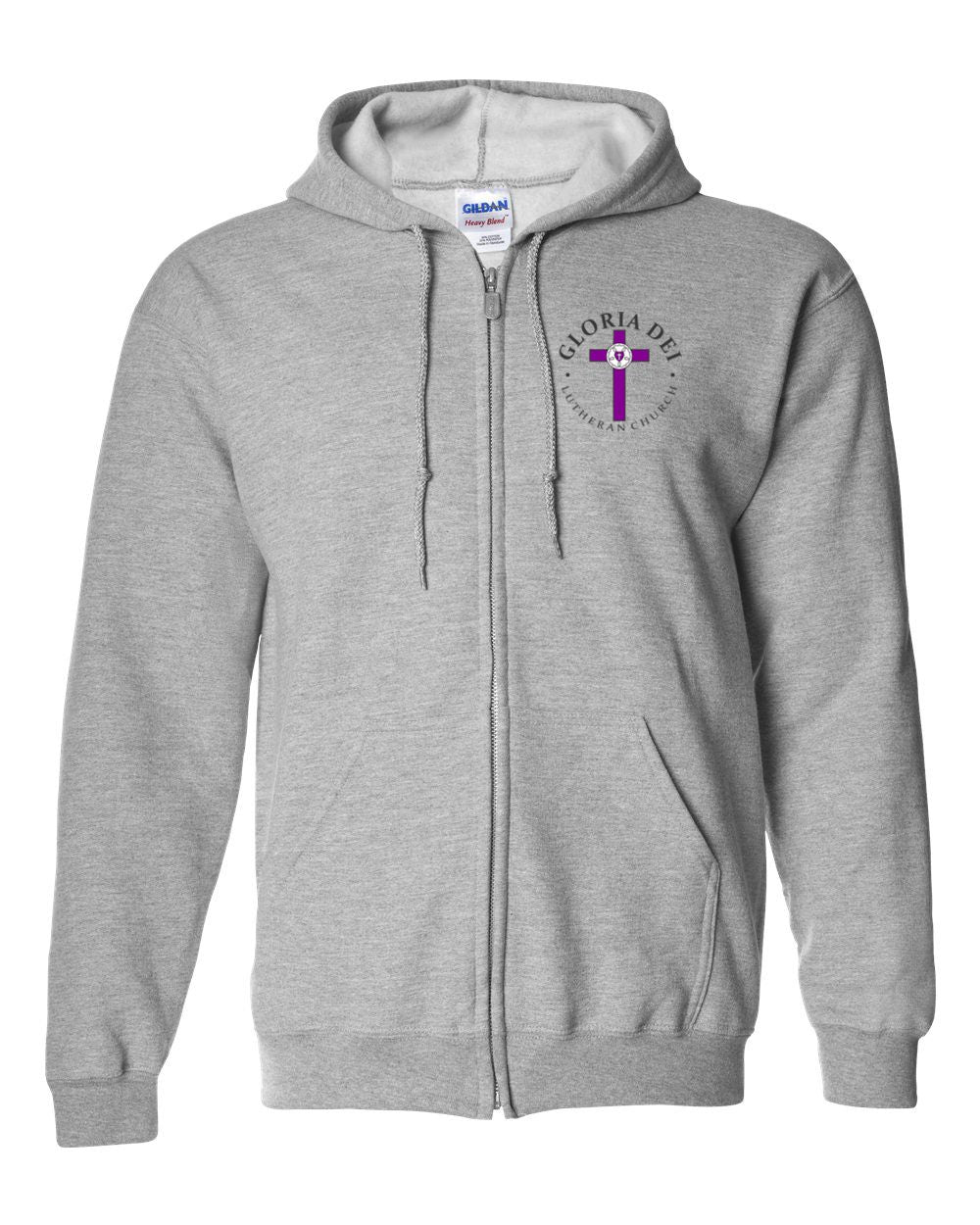 Gloria Dei Lutheran Church Basic Hooded Full Zip Sweatshirt