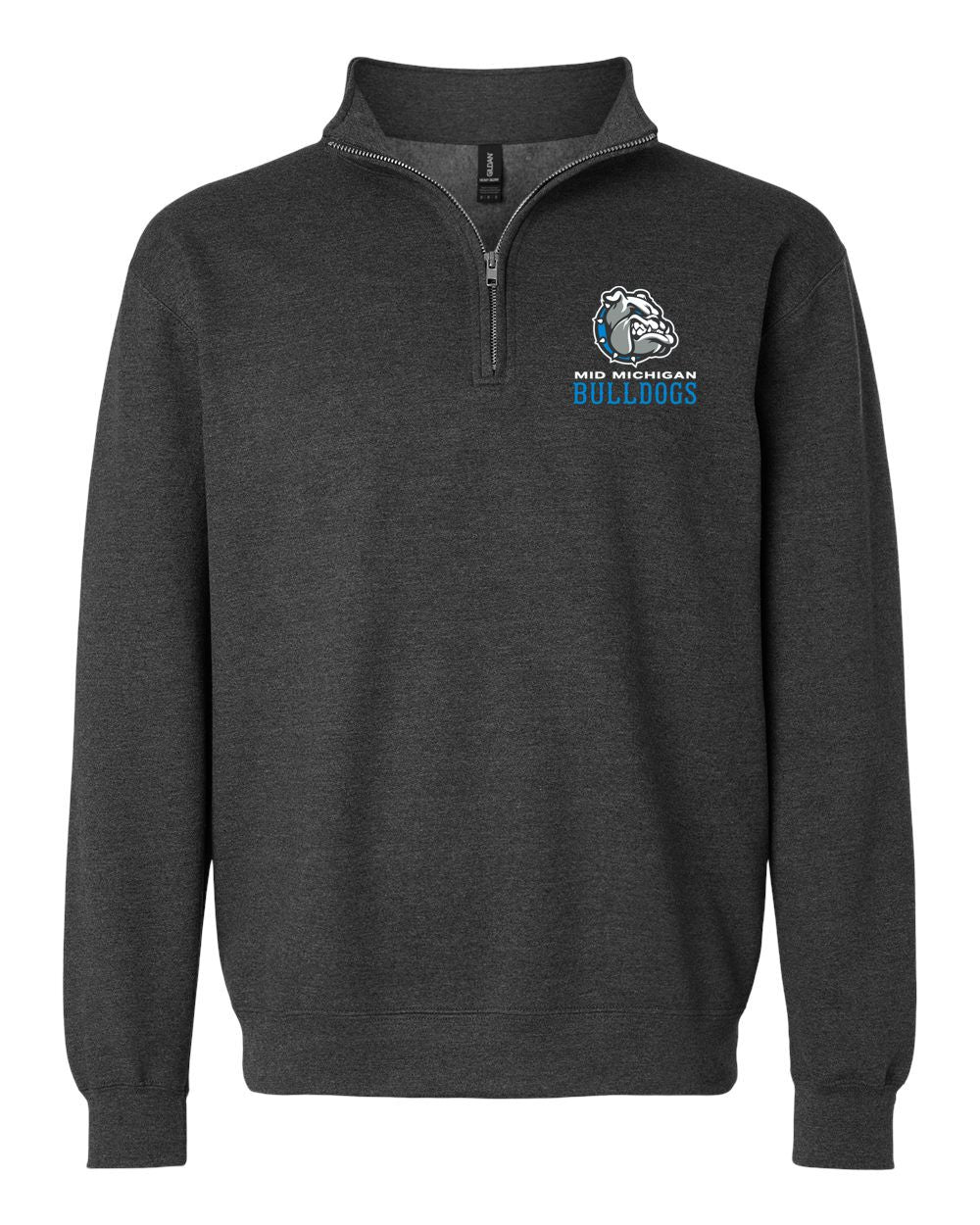 Mid Michigan Bulldogs Heavy Weight Adult 1/4 Zip Sweatshirt