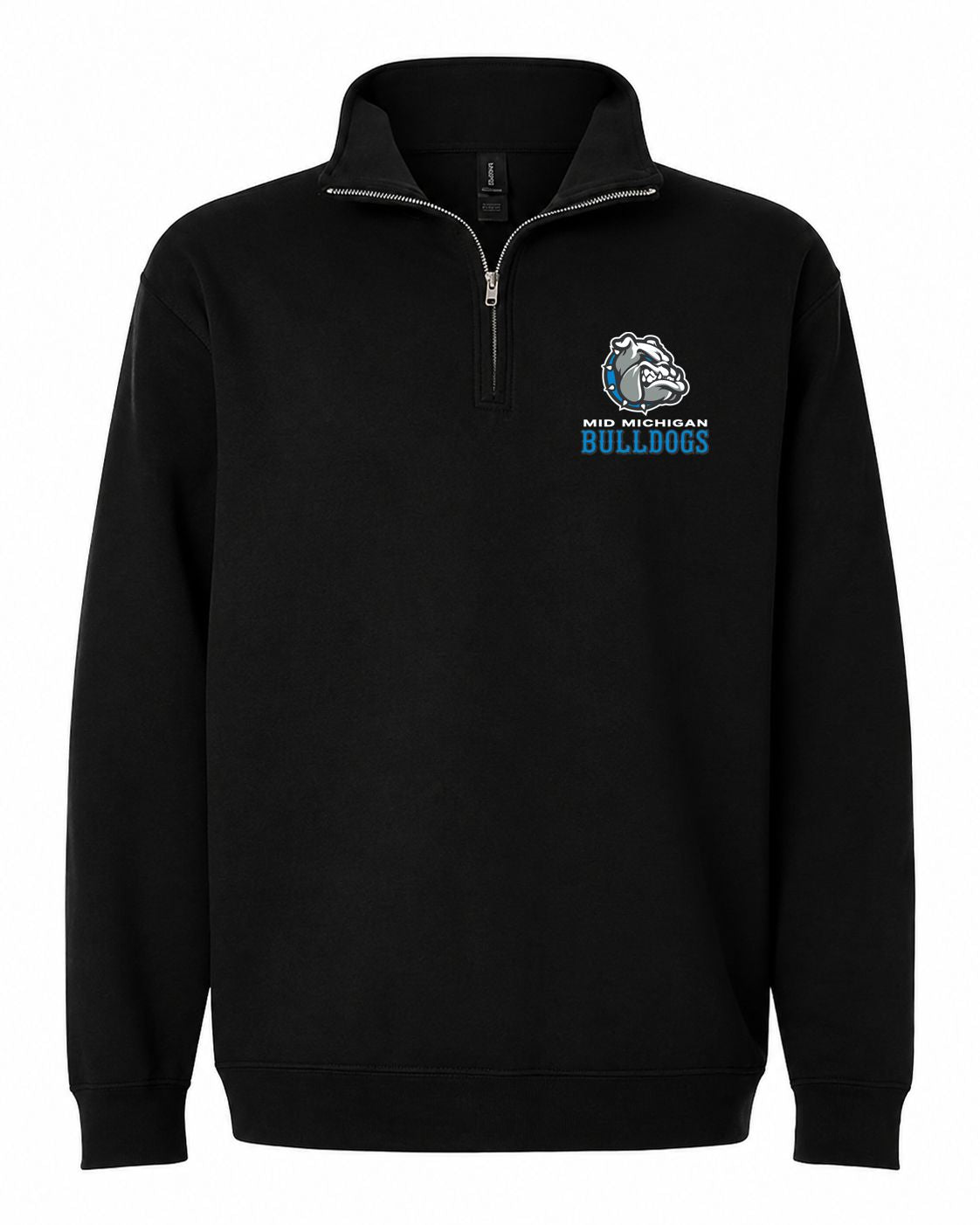 Mid Michigan Bulldogs Heavy Weight Adult 1/4 Zip Sweatshirt