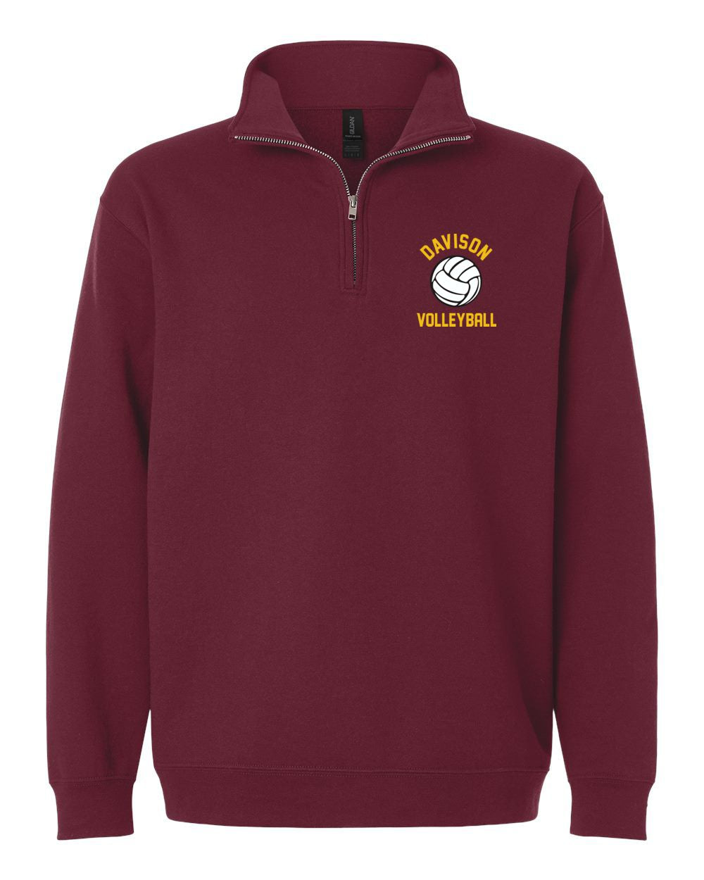 Davison Volleyball Heavy Weight Adult 1/4 Zip Sweatshirt