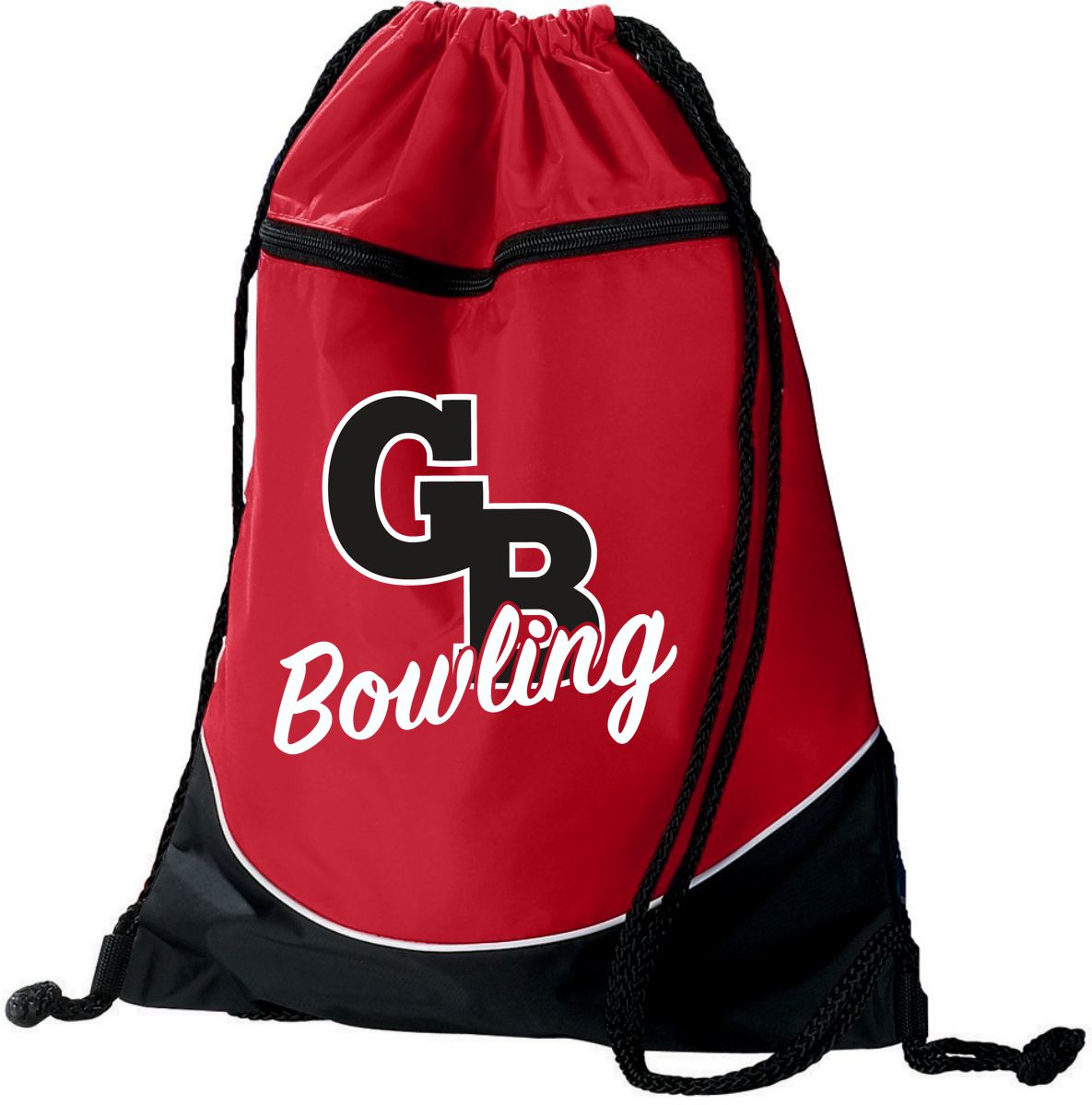 Grand Blanc Bowling TRI-COLOR DRAWSTRING BACKPACK