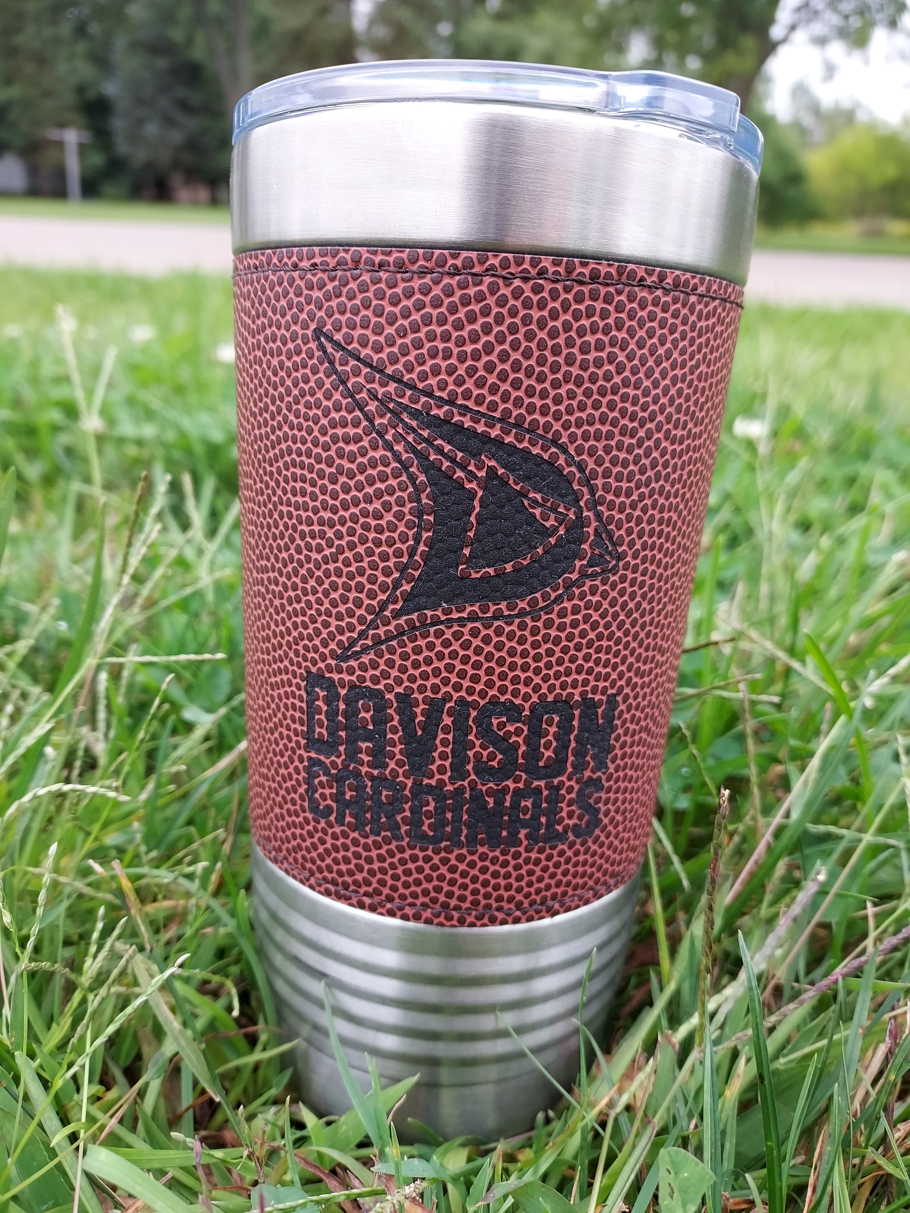 Davison Cardinals Football Wrapped Engraved 20oz Tumbler