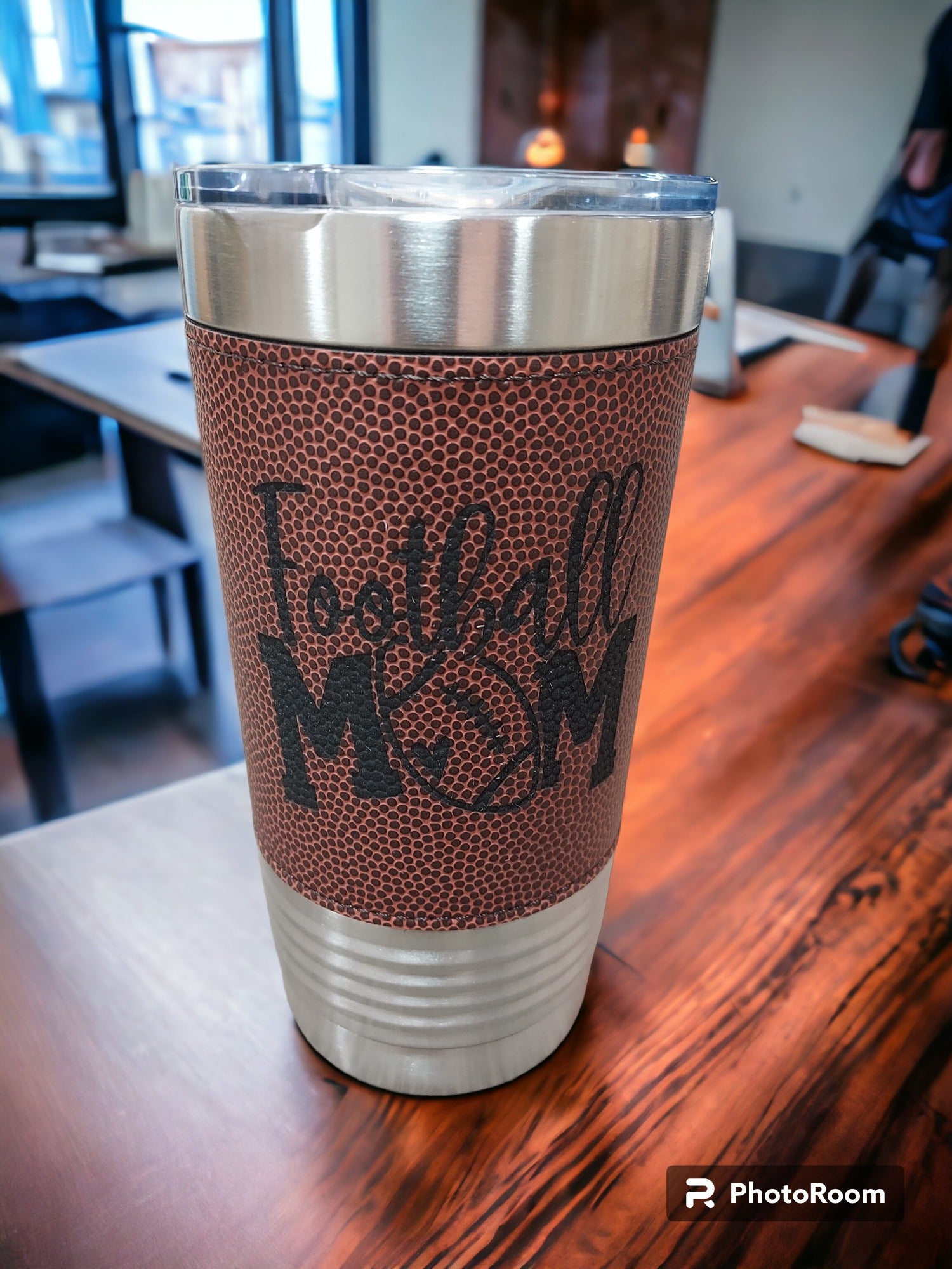 Football MOM Wrapped Engraved 20oz Tumbler