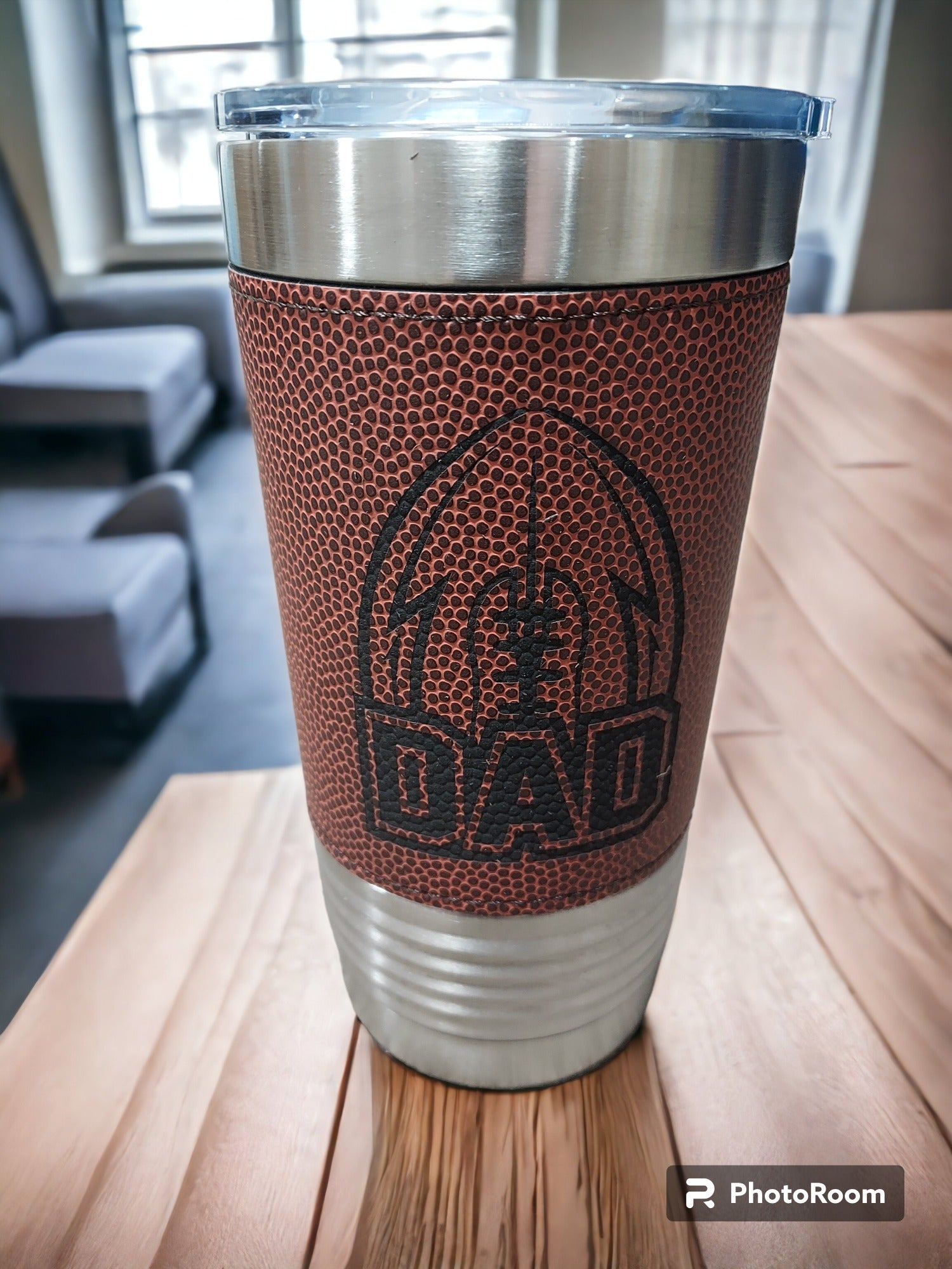 Football DAD Wrapped Engraved 20oz Tumbler