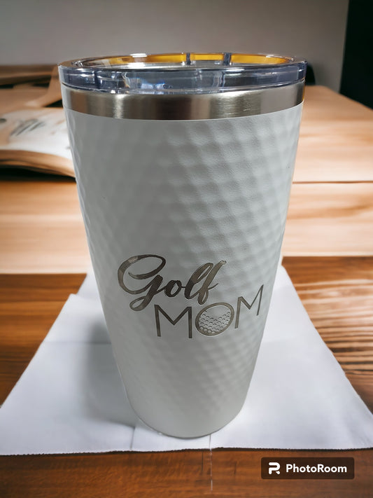 Golf Mom Textured Tumbler