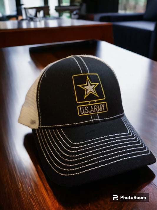 US Army Contrast Stitch Trucker Cap