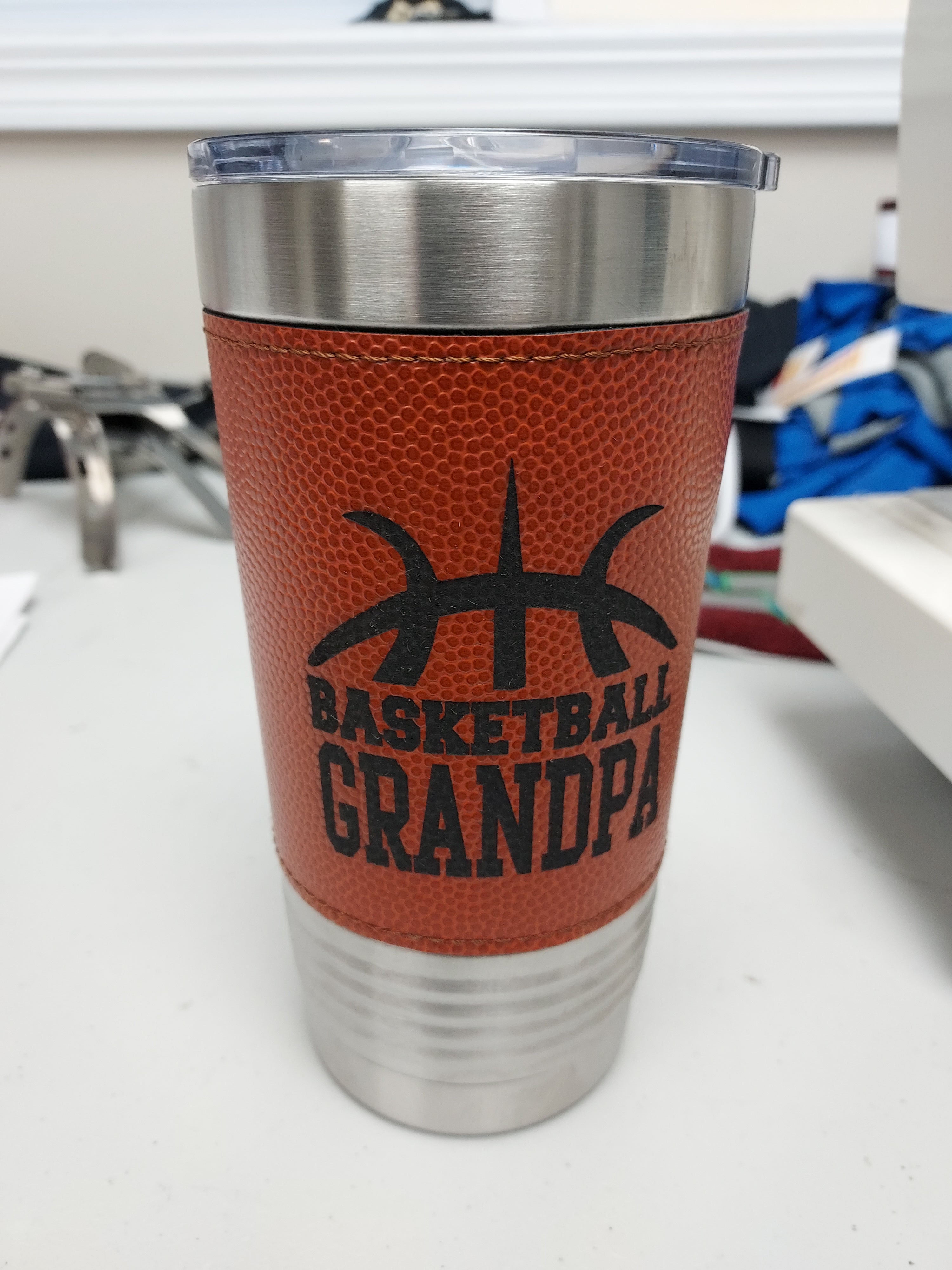 Basketball Grandpa Wrapped Engraved 20oz Tumbler